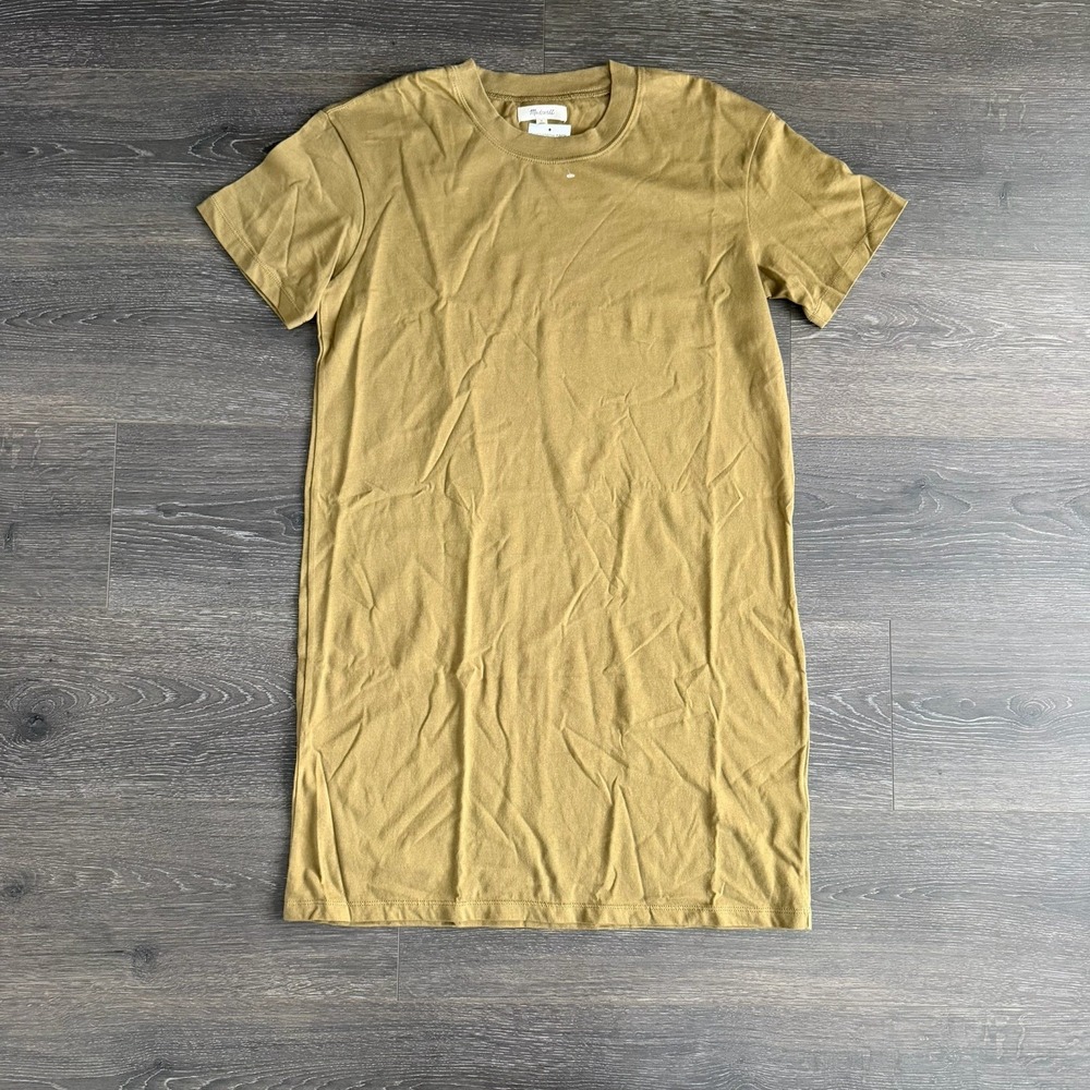 Madewell Olive Green Mini T-Shirt Dress